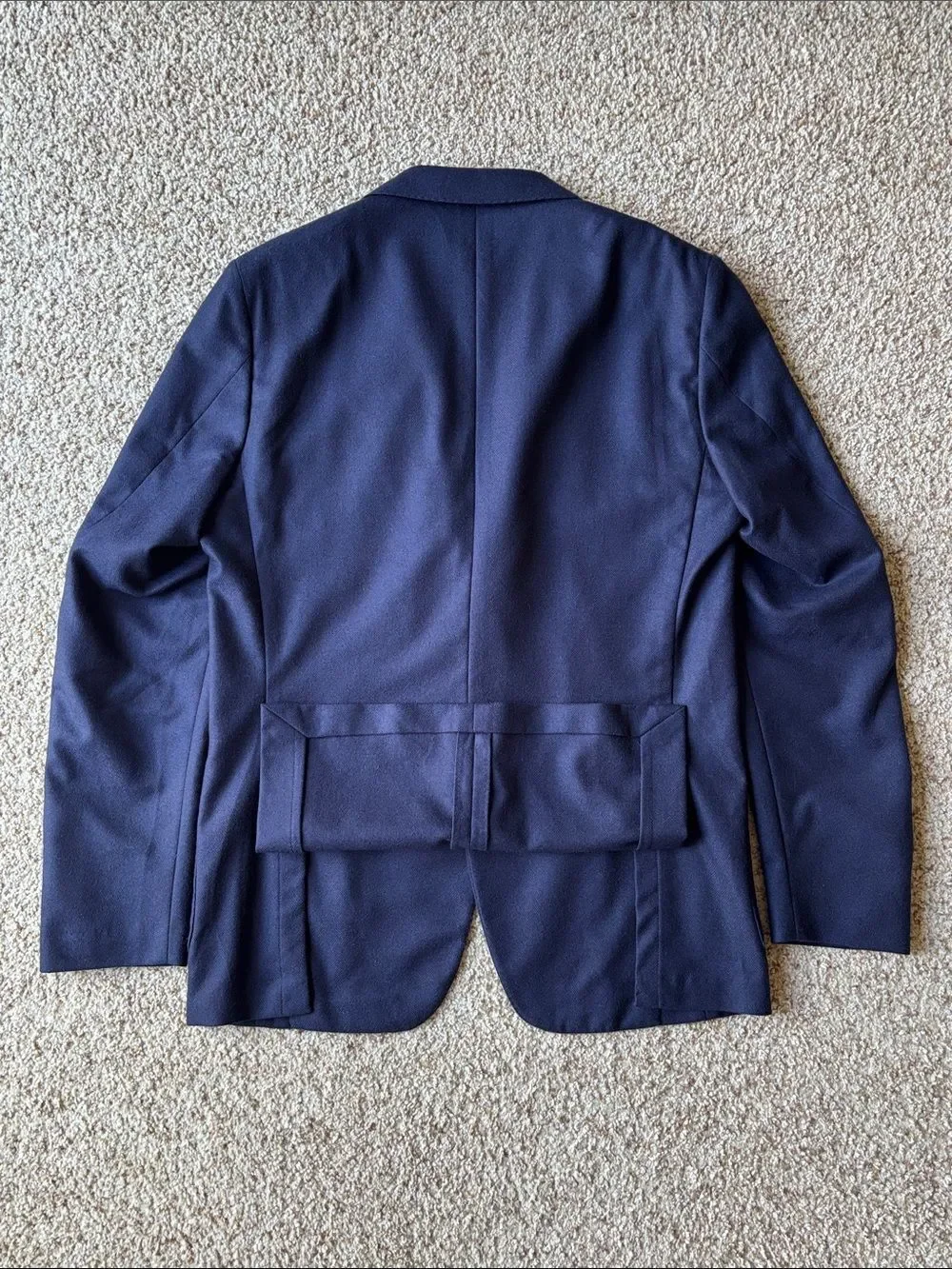 Gi Capri Napoli Navy Wool Hand Tailored Patch Pocket Blazer Eu 52 US 40 Slim